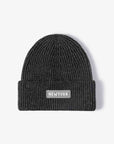 White Smoke NEWYORK Patch Rib-Knit Cuffed Beanie