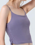 Rosy Brown Ruched Sports Cami Sentient Beauty Fashions Apparel & Accessories