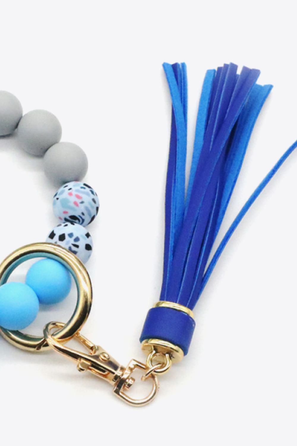 Steel Blue Assorted 2-Pack Multicolored Beaded Tassel Keychain Sentient Beauty Fashions Apparel &amp; Accessories