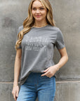 Light Slate Gray Simply Love GROW POSITIVITY Graphic Cotton Tee