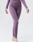 Lavender High Waist Active Pants Sentient Beauty Fashions Apparel & Accessories
