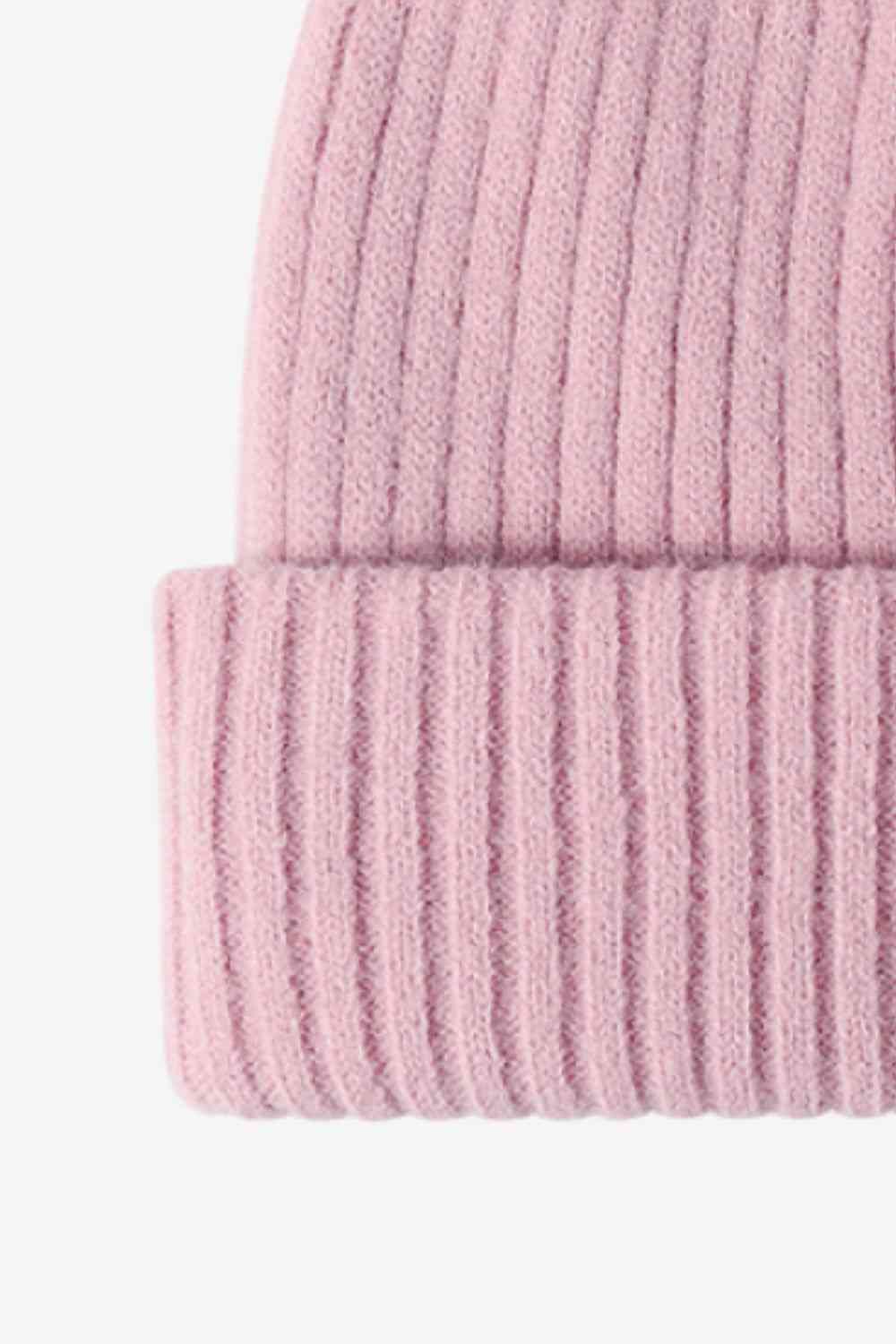 Light Gray HAPPY Contrast Beanie