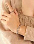 Tan Chunky Chain Titanium Steel Bracelet Sentient Beauty Fashions jewelry