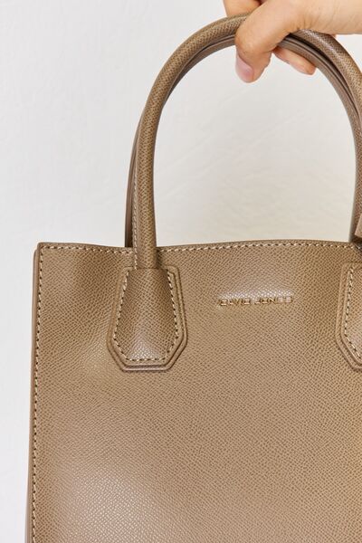 Rosy Brown David Jones PU Leather Handbag Sentient Beauty Fashions Apparel &amp; Accessories