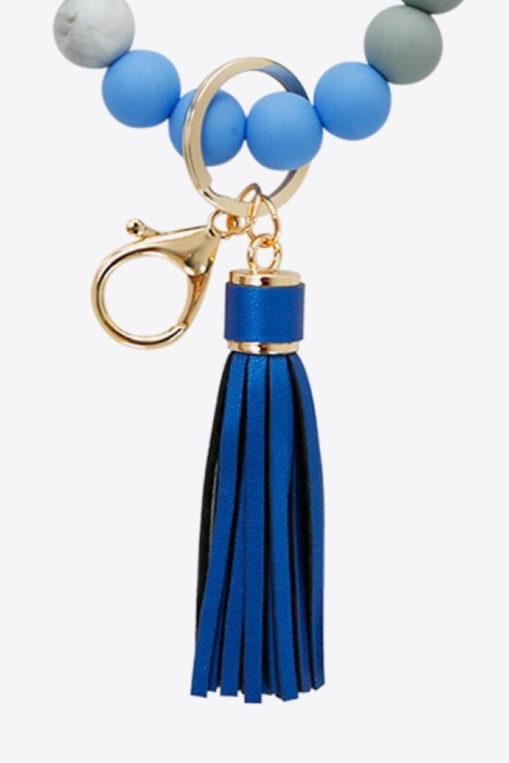 Dark Slate Blue LOVE Beaded Keychain with Tassel Sentient Beauty Fashions *Accessories