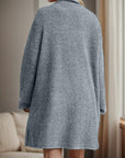 Slate Gray Basic Style Long Sleeve Cardigans Sentient Beauty Fashions Apparel & Accessories