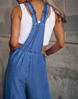 Dim Gray Wide Leg Denim Overalls Sentient Beauty Fashions Apparel & Accessories