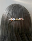 Gray Synthetic Pearl Alloy Hair Pin Sentient Beauty Fashions hair