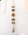 Beige Wooden Tassel Wall Hanging Sentient Beauty Fashions Home Decor
