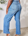 Gray Judy Blue Full Size High Waist Distressed Jeans Sentient Beauty Fashions Apparel & Accessories
