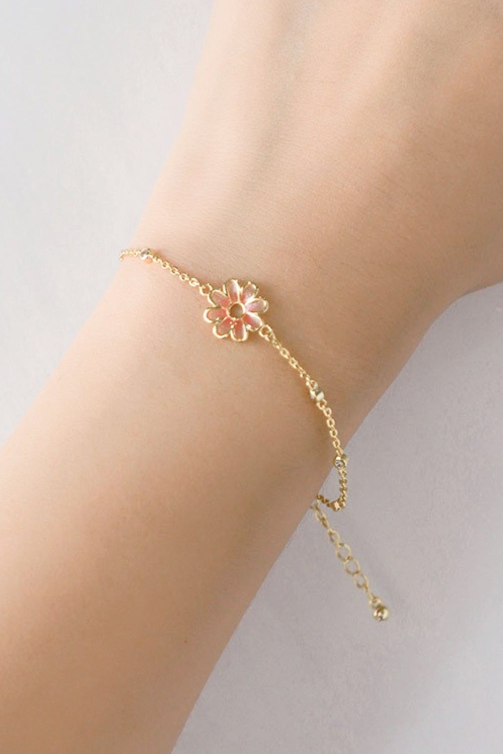 Tan Flower Chain Bracelet Sentient Beauty Fashions Jewelry