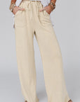 Gray Wide Leg Pocketed Pants Sentient Beauty Fashions Apparel & Accessories