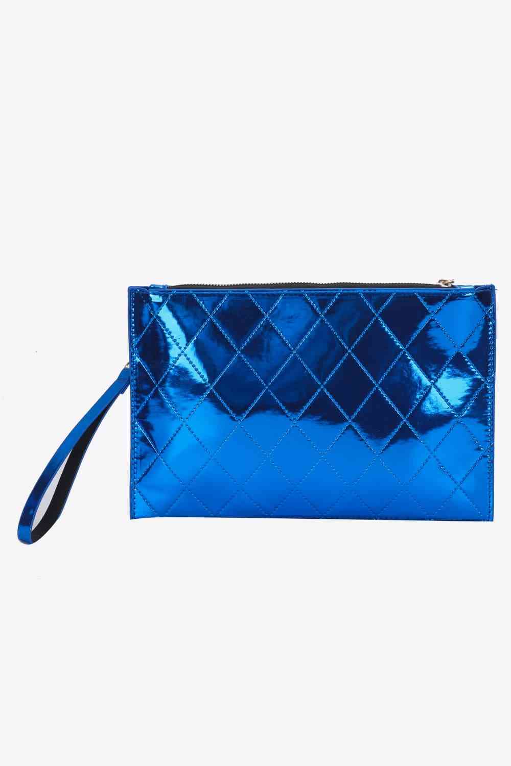 Dark Cyan PU Leather Wristlet Bag Sentient Beauty Fashions *Accessories