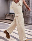 Rosy Brown Buttoned Loose Fit Jeans with Pockets Sentient Beauty Fashions Apparel & Accessories