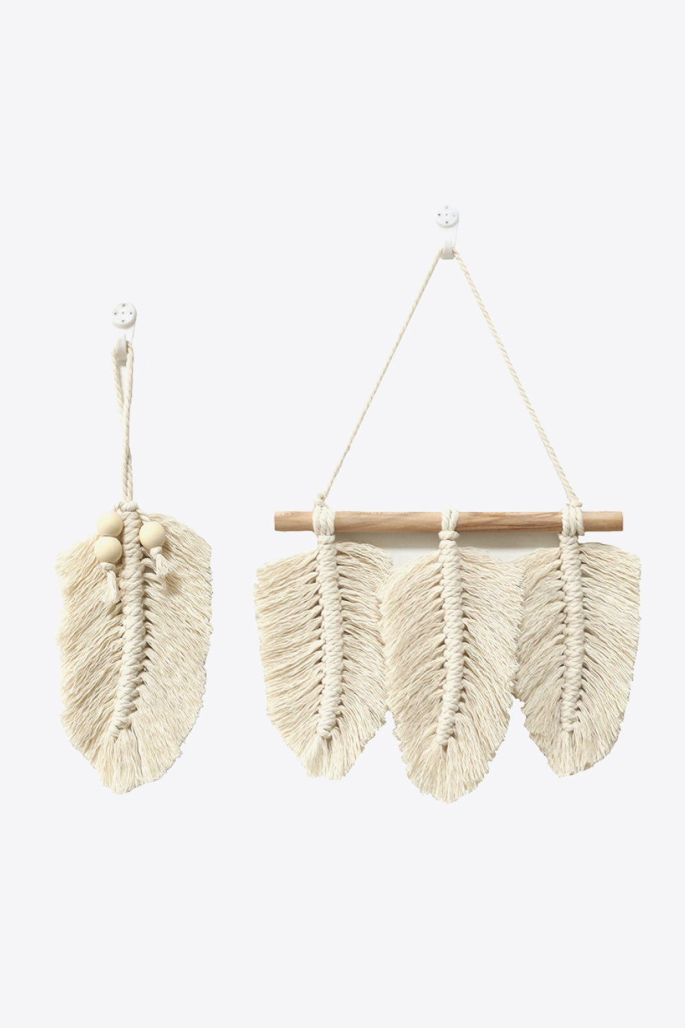White Smoke Feather Wall Hanging Sentient Beauty Fashions Home Decor