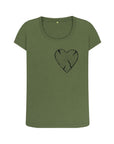 Dark Olive Green Do Love Sentient Beauty Fashions Printed T-shirt