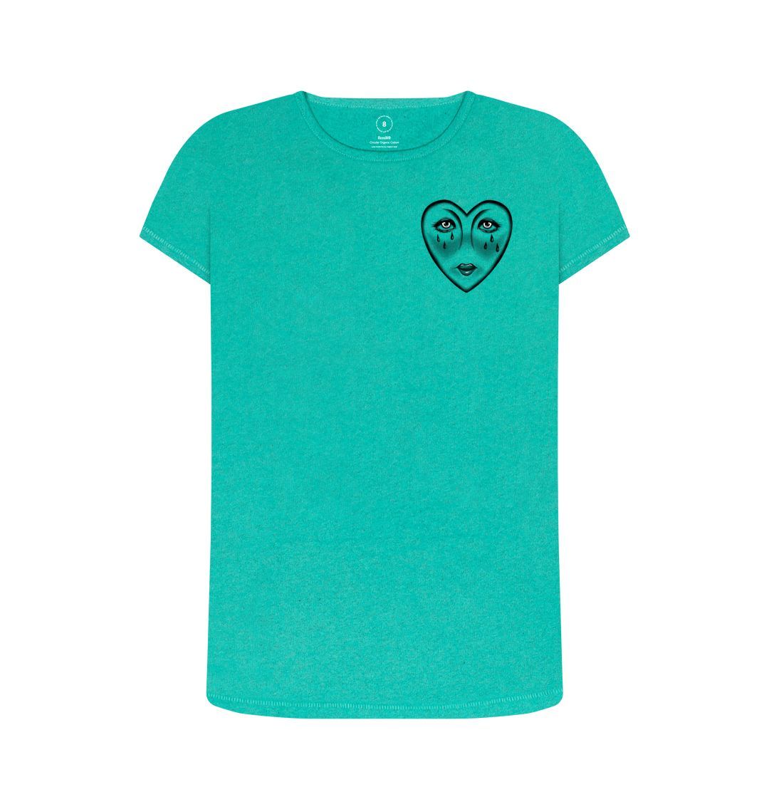 Light Sea Green Do Feelings Sentient Beauty Fashions Recycled Printed T-Shirt