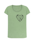 Dark Sea Green Do Love Sentient Beauty Fashions Printed T-shirt