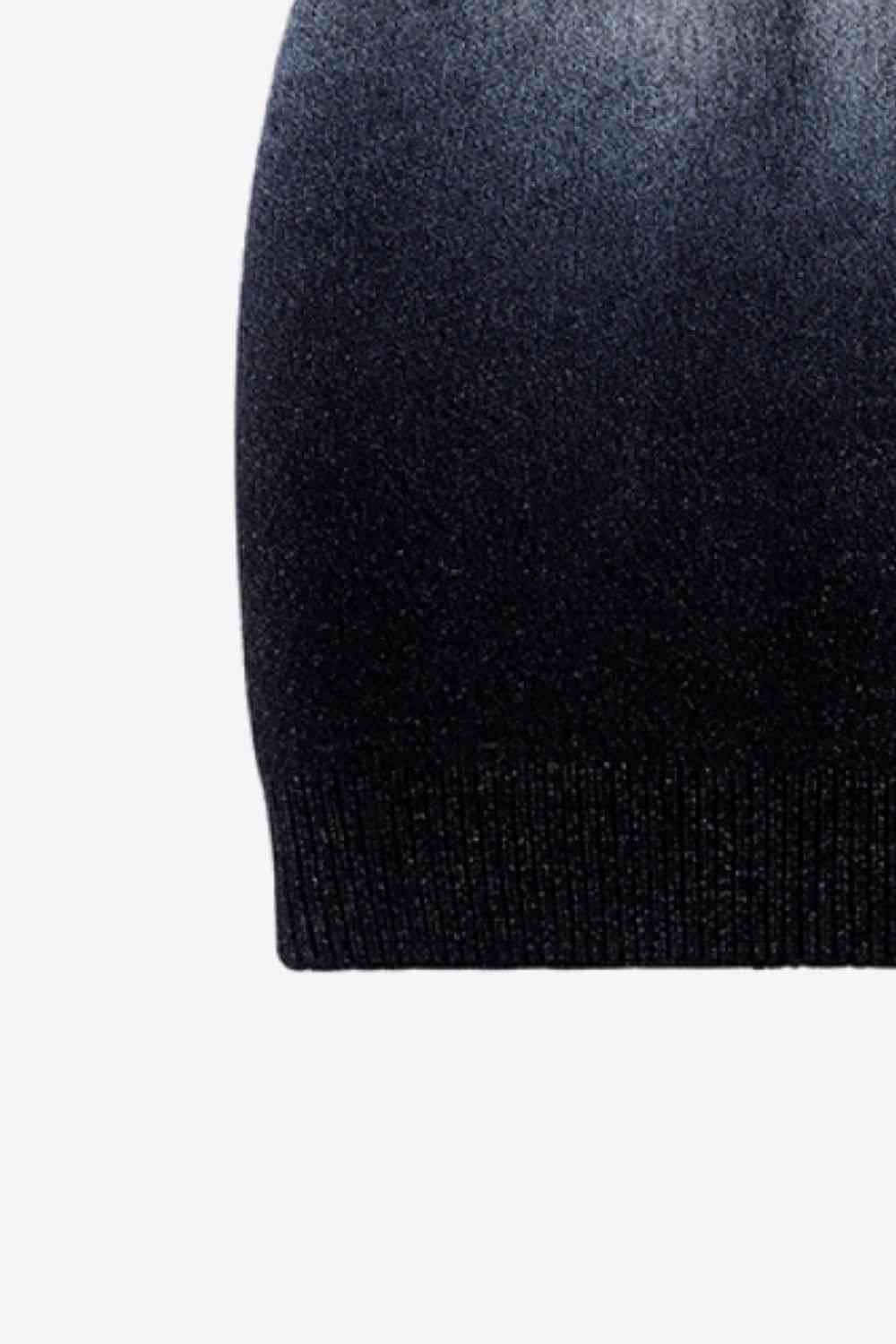 Black Gradient Knit Beanie