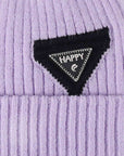 Gray HAPPY Contrast Beanie