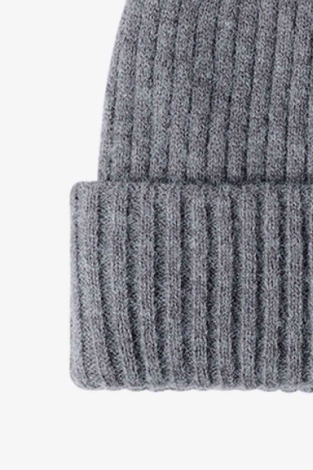 Slate Gray HAPPY Contrast Beanie