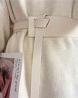 Gray Knot Detail PU Belt