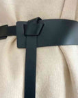 Gray Knot Detail PU Belt