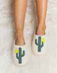 Light Gray Melody Cactus Plush Slide Slippers