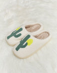 Light Gray Melody Cactus Plush Slide Slippers