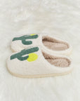 Light Gray Melody Cactus Plush Slide Slippers