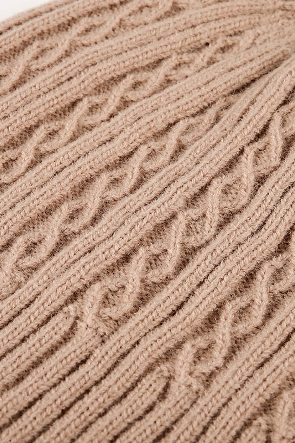 Rosy Brown Mixed Knit Cuff Beanie