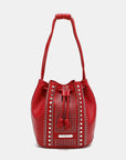 Brown Nicole Lee USA Amy Studded Bucket Bag