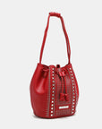 Brown Nicole Lee USA Amy Studded Bucket Bag