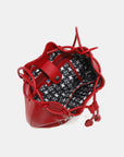 White Smoke Nicole Lee USA Amy Studded Bucket Bag