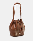 White Smoke Nicole Lee USA Amy Studded Bucket Bag