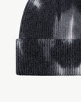 White Smoke Tie-Dye Cuffed Knit Beanie