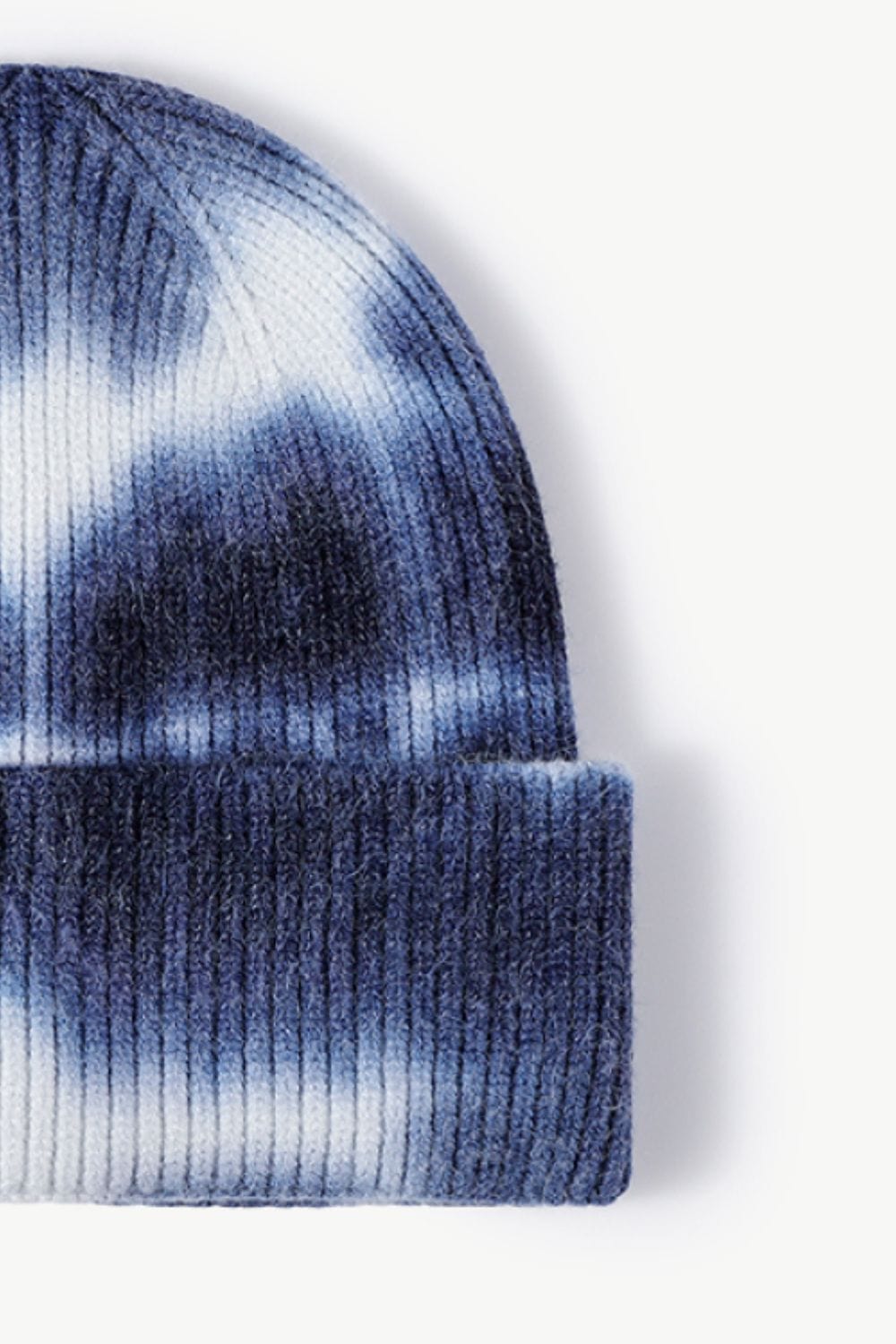 Light Gray Tie-Dye Cuffed Knit Beanie