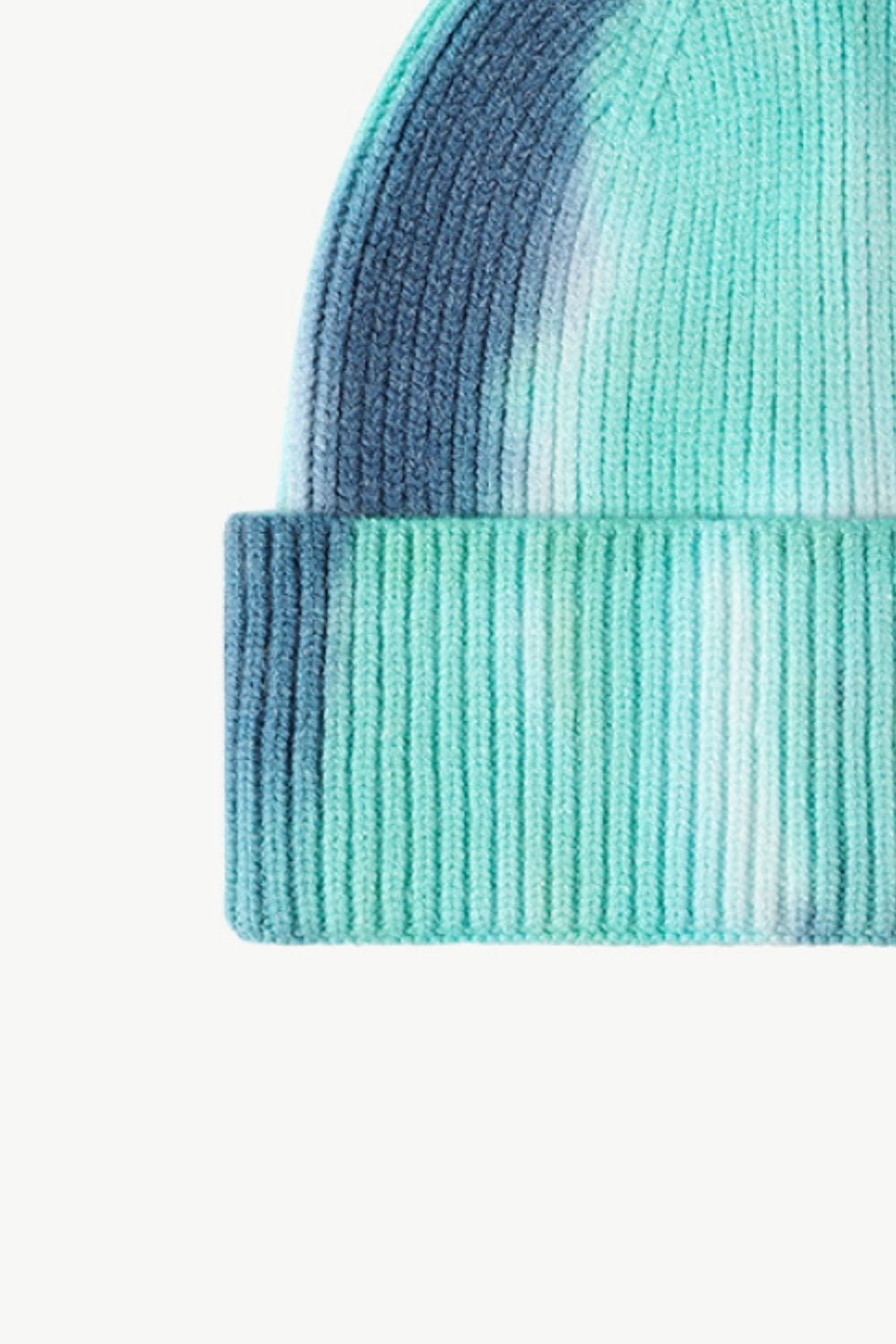 Lavender Tie-Dye Cuffed Knit Beanie