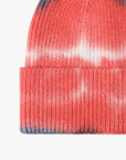 Light Coral Tie-Dye Cuffed Knit Beanie