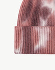 Light Gray Tie-Dye Cuffed Knit Beanie