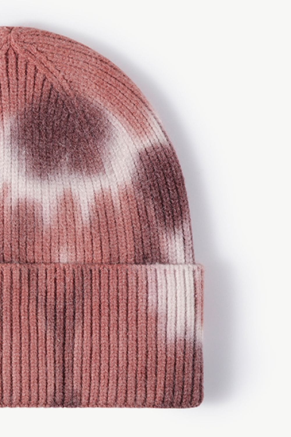 Antique White Tie-Dye Cuffed Knit Beanie