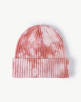 White Smoke Tie-Dye Ribbed Cuffed Beanie