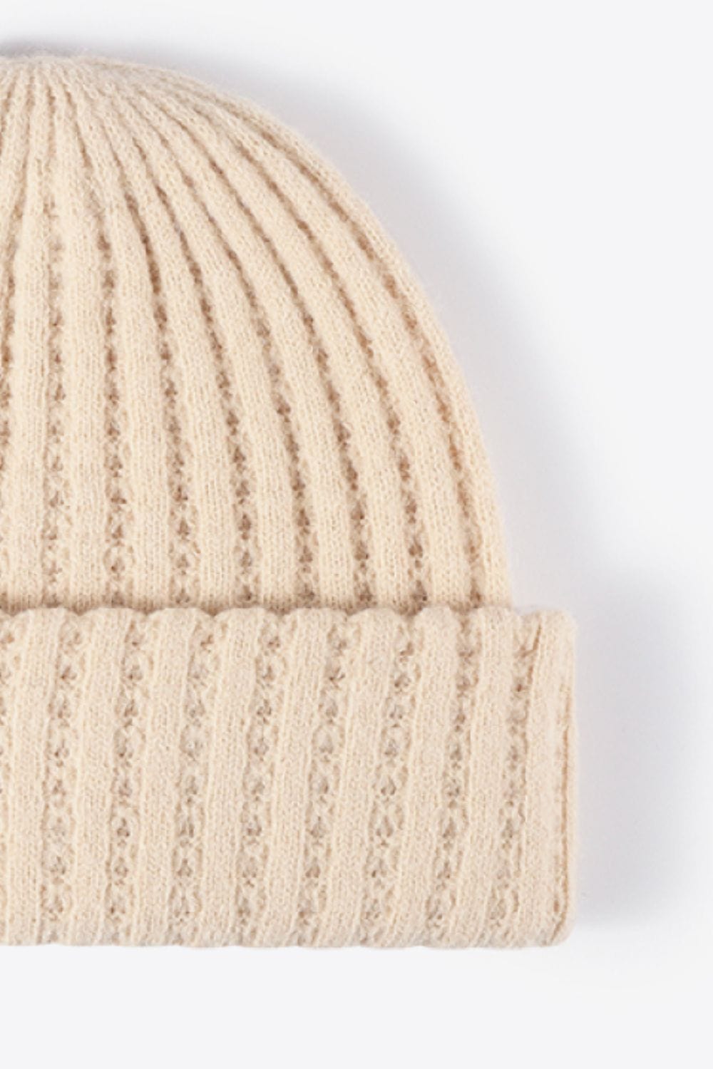 Antique White Wide Rib Beanie