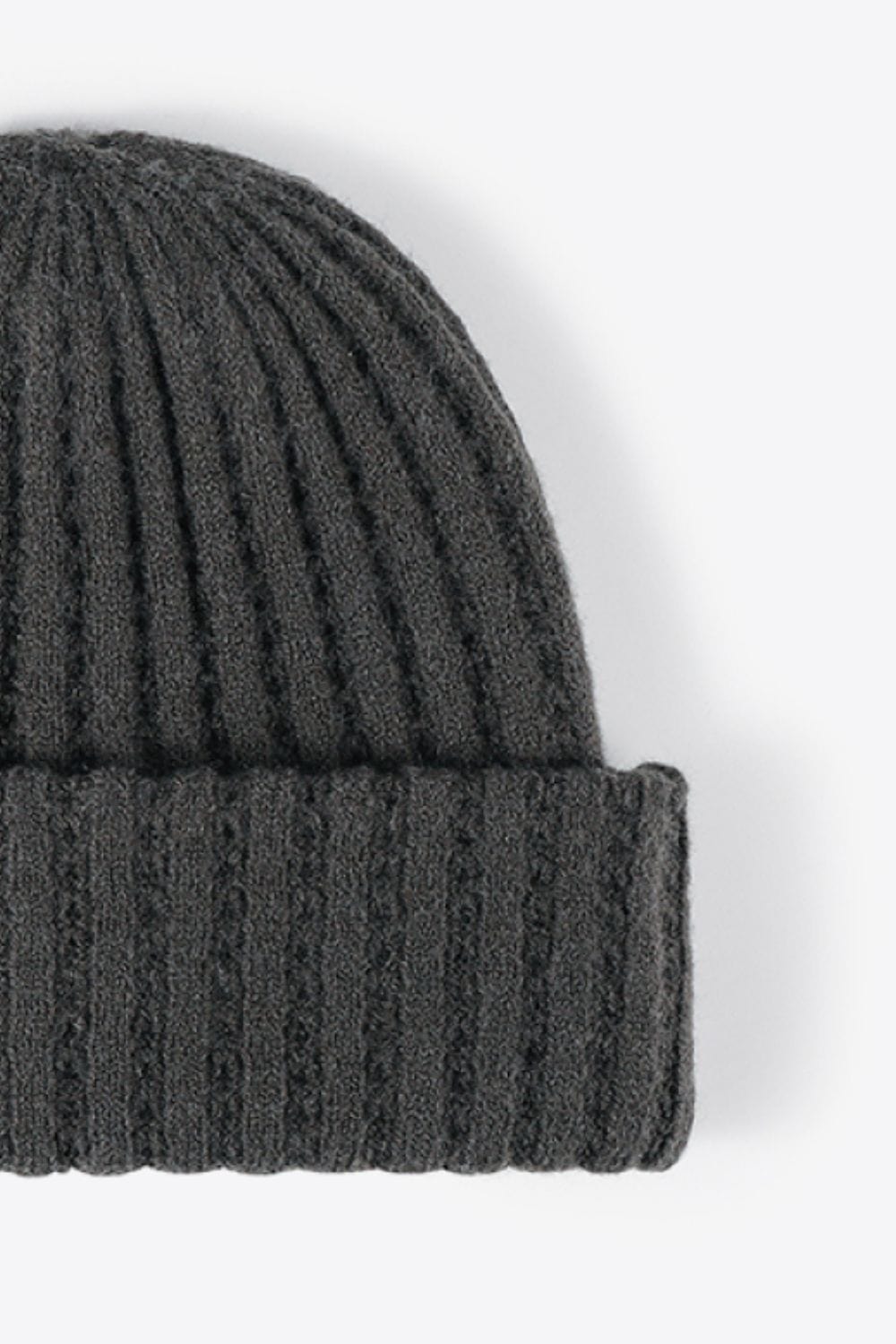 White Smoke Wide Rib Beanie