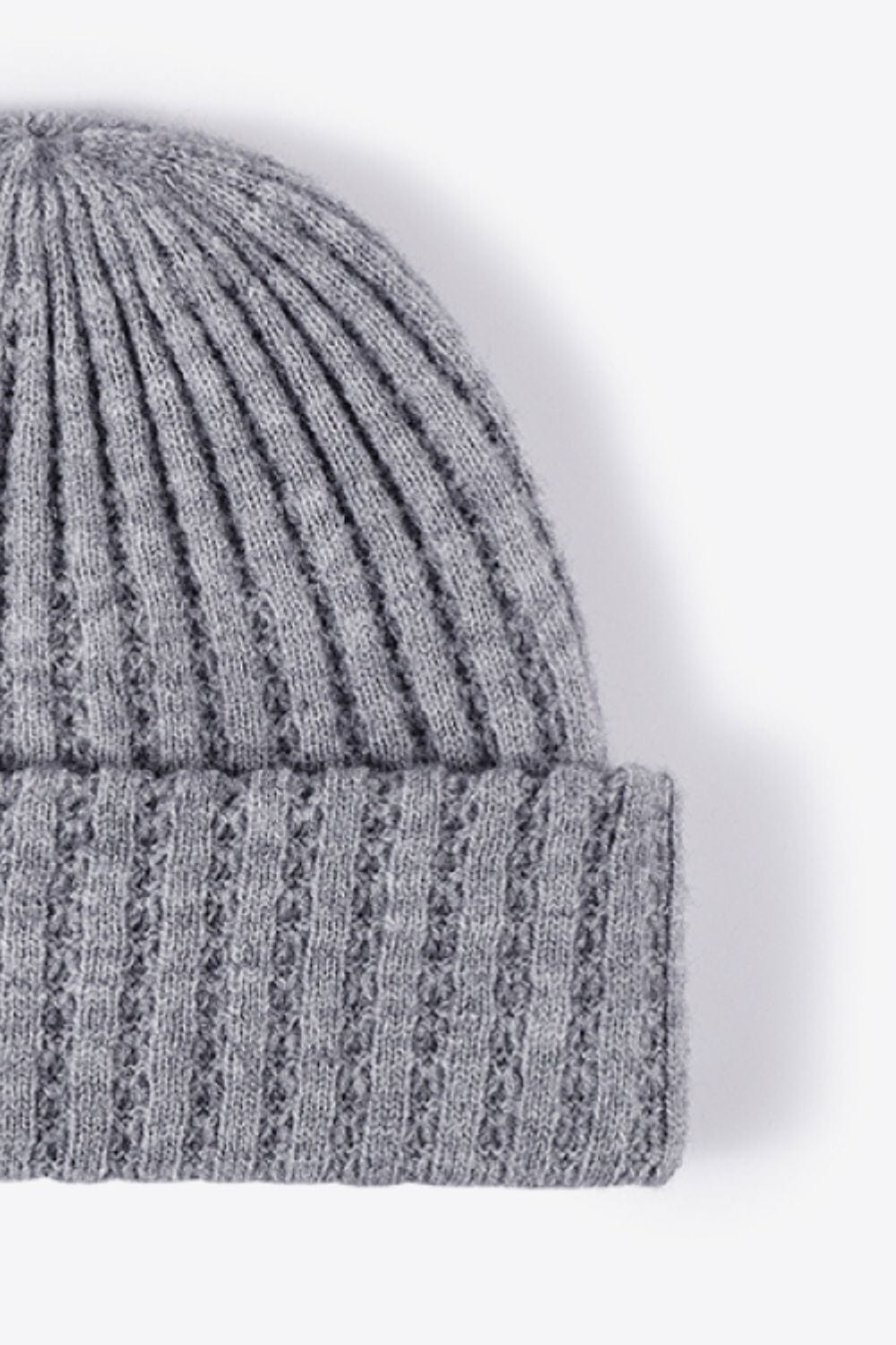 Light Gray Wide Rib Beanie