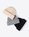 White Smoke Wide Rib Beanie