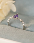 Dark Gray Amethyst 925 Sterling Silver Ring