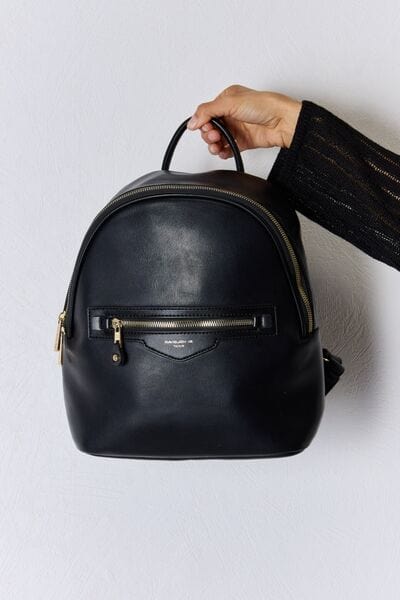 Light Gray David Jones PU Leather Backpack