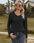 Dark Slate Gray Dropped Shoulder Hooded Blouse