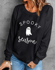 Rosy Brown Round Neck Long Sleeve SPOOKY SEASON Graphic Sweatshirt